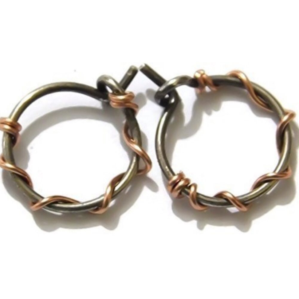New! Wire Wrapped Sterling Gold Filled Small Hoops
